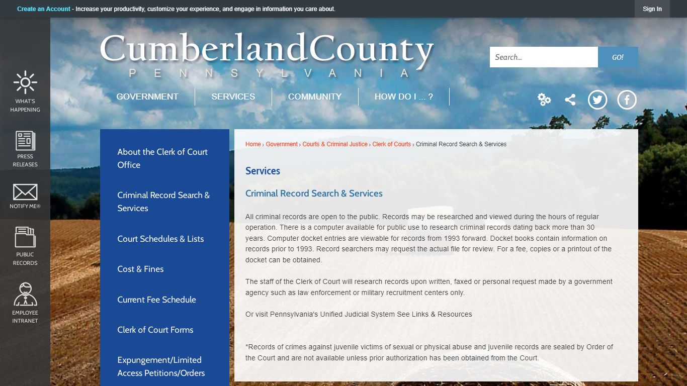 Services | Cumberland County, PA - Official Website